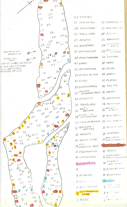 Map of Kotahi Rau Tau