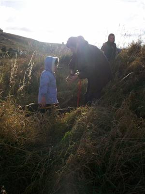 Here is Rhianna planting
her tree. 