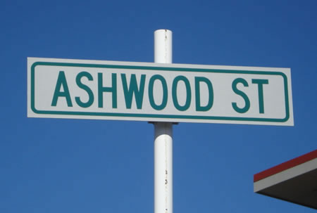 Ashwood St sign photo. 