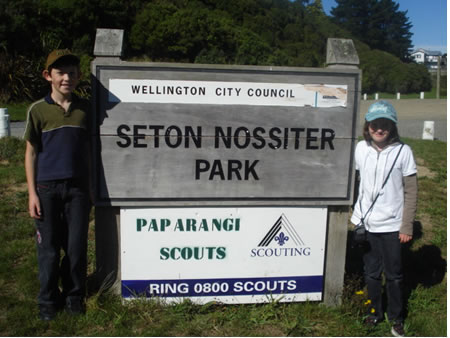 Nossiter Park sign photo. 