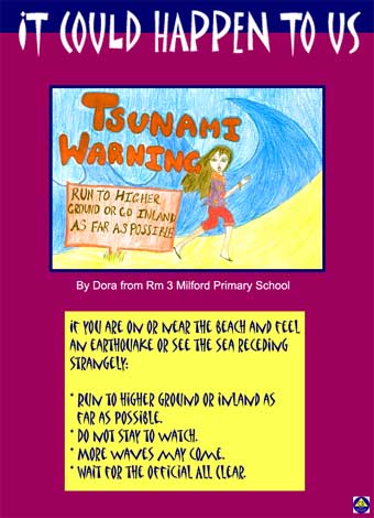 Dora's Tsunami Warning Poster. 