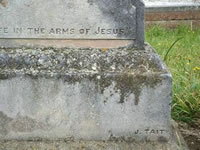 Headstone. 