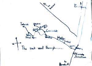 Map of the railways tracks